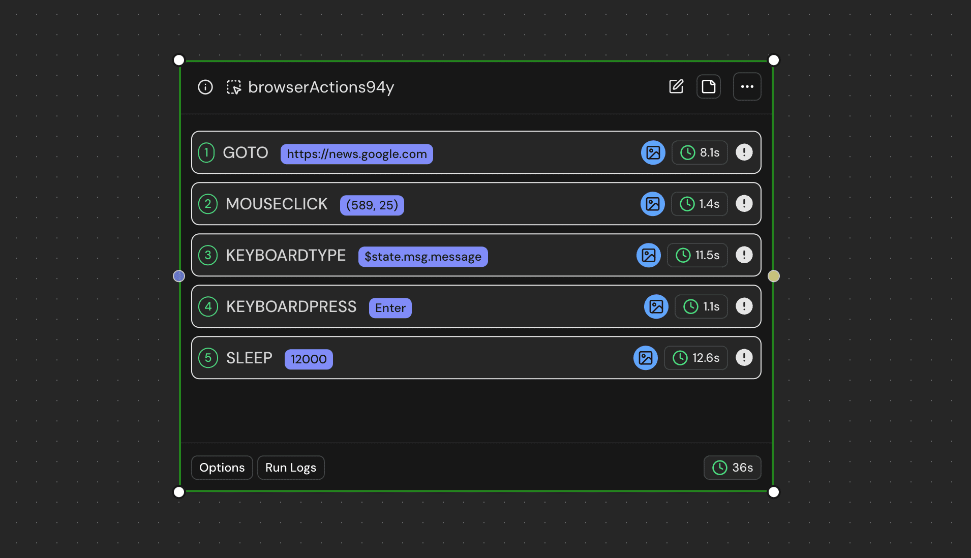 Browser Action Block